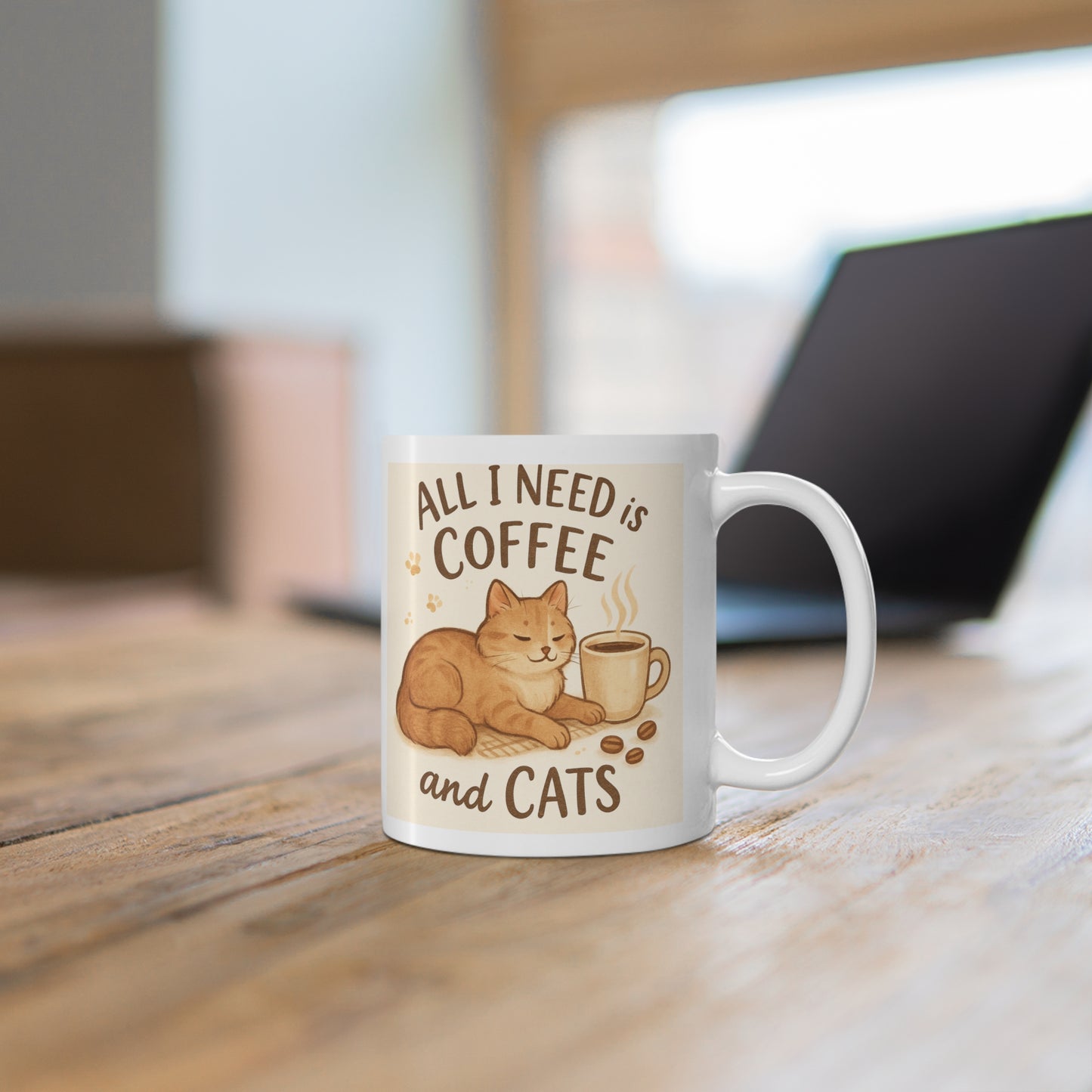 All I Need is Coffee and Cats Ceramic Mug