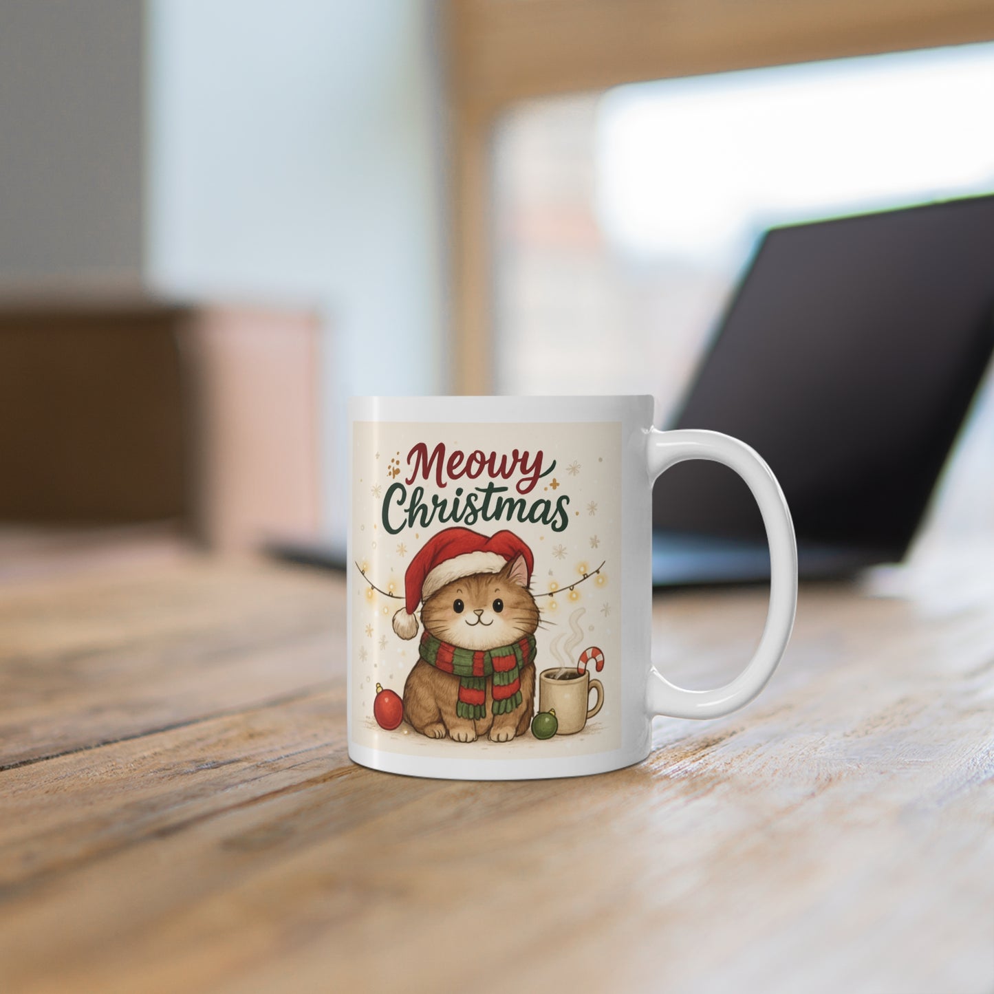 Meowy Christmas Ceramic Coffee Mug