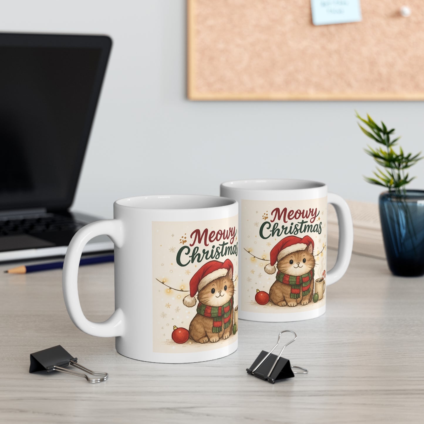 Meowy Christmas Ceramic Coffee Mug