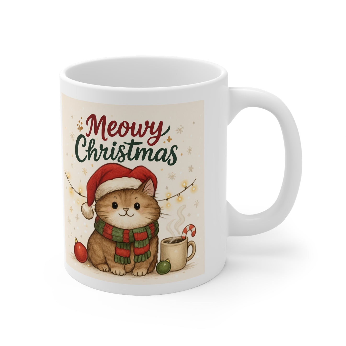 Meowy Christmas Ceramic Coffee Mug